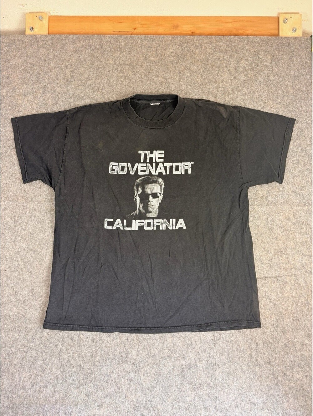 Vintage The Govenator California Arnold Schwarzenegger XL Black T-Shirt